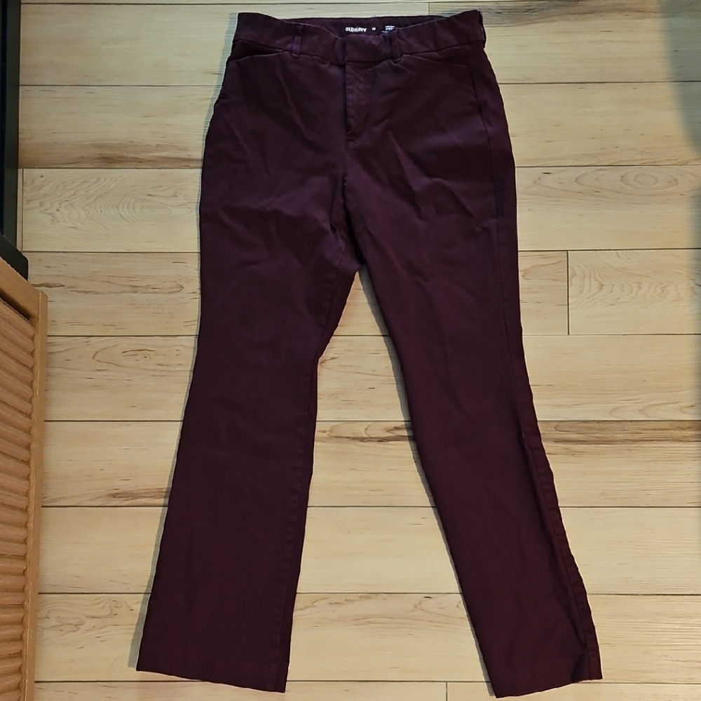 Old Navy Women's Burgundy High-rise Pants
